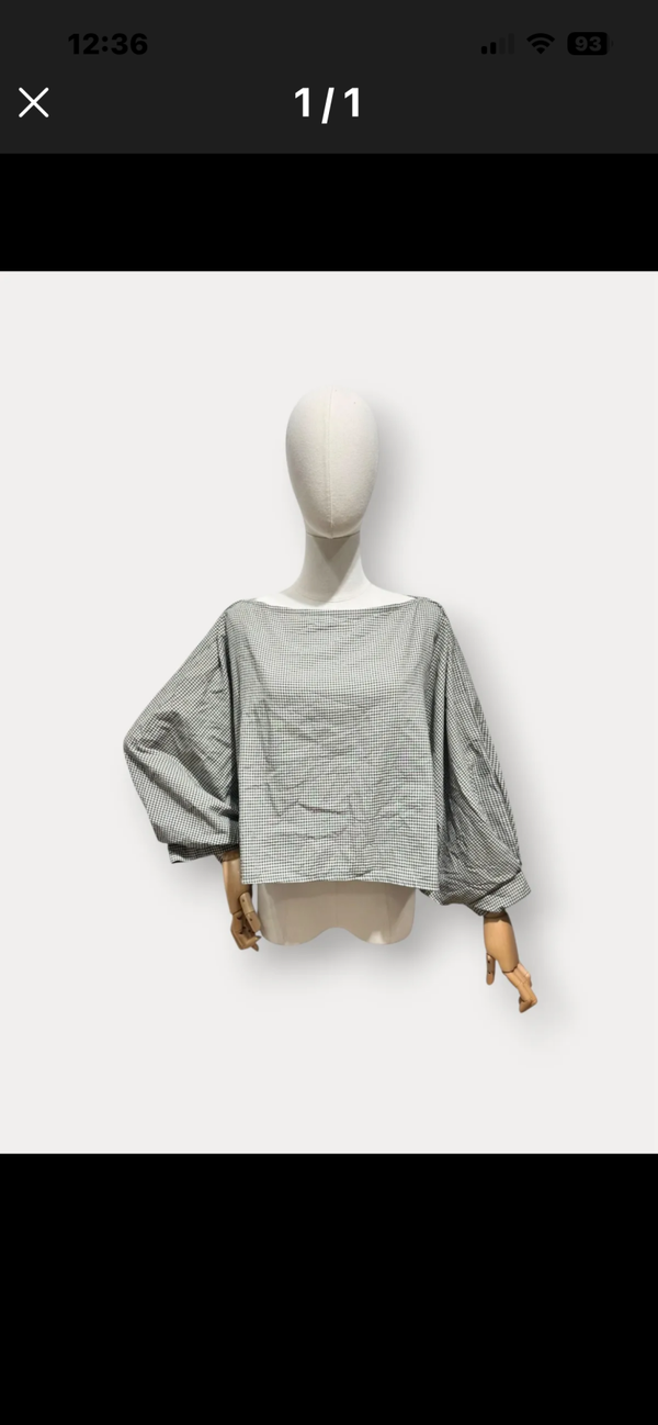 Caro blouse vichy kaki