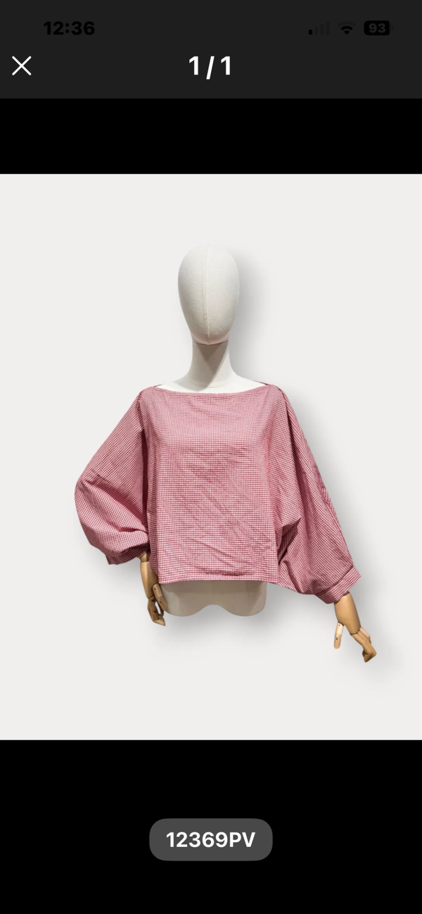 Caro blouse vichy red