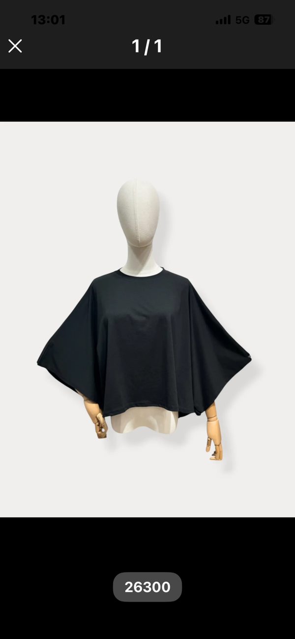 Loes.t-shirt black wide sleeves