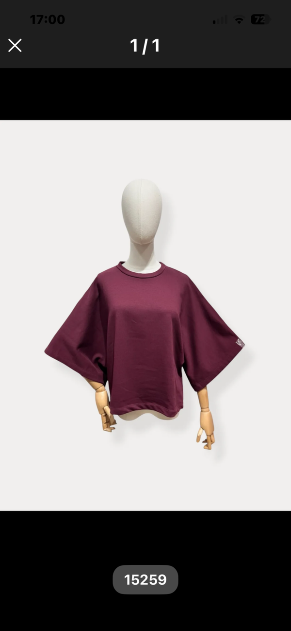 Lisa oversized t-shirt bordeaux