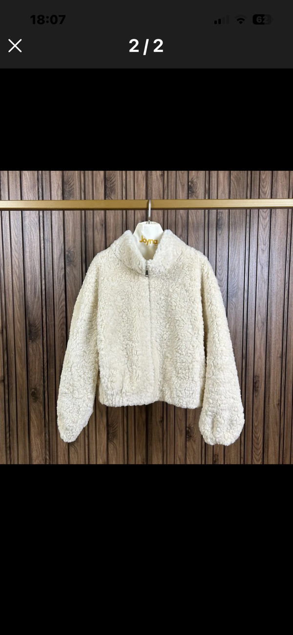 Nellie teddy jacket écru