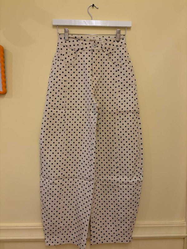 Hanne barrel pants white polkadots