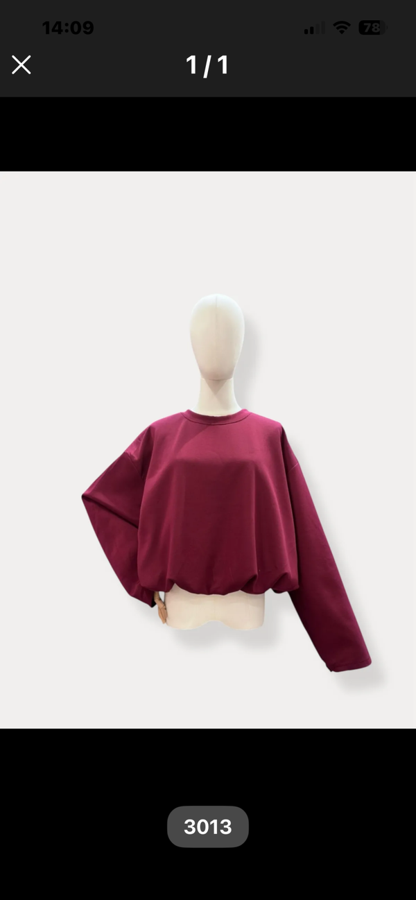 Tinneke oversized sweatshirt burgundy