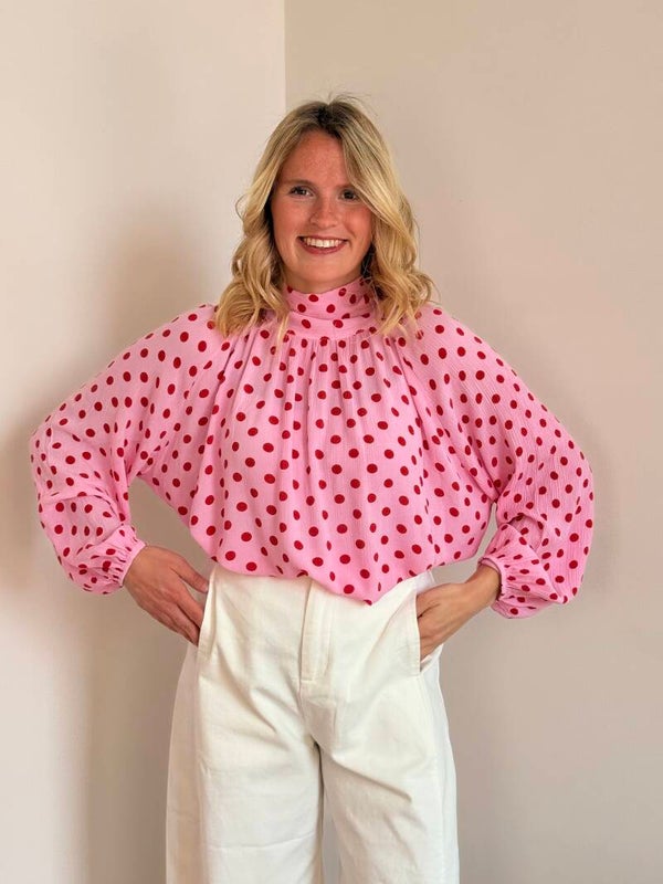 Milla blouse dots pink