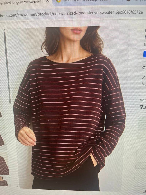 Mila striped longsleeve burgundy