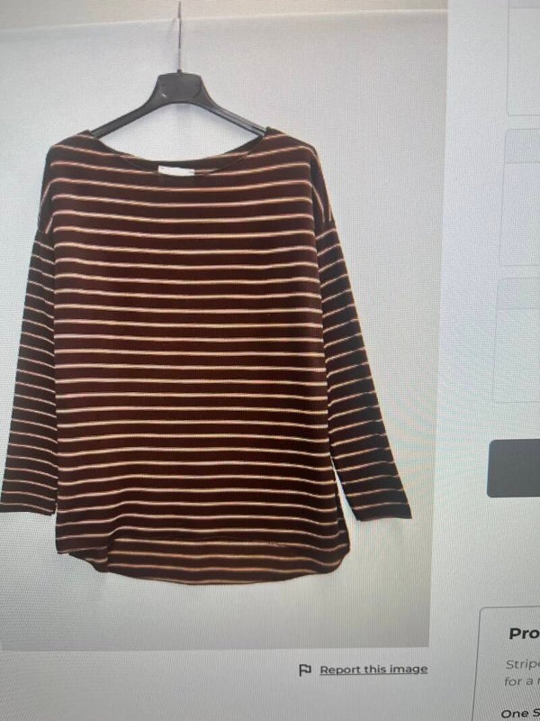 Mila striped longsleeve brown