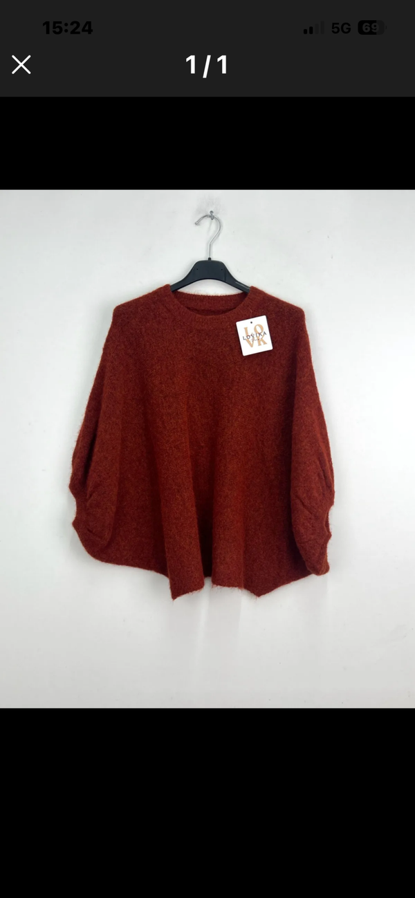 Alix knit rusty brown