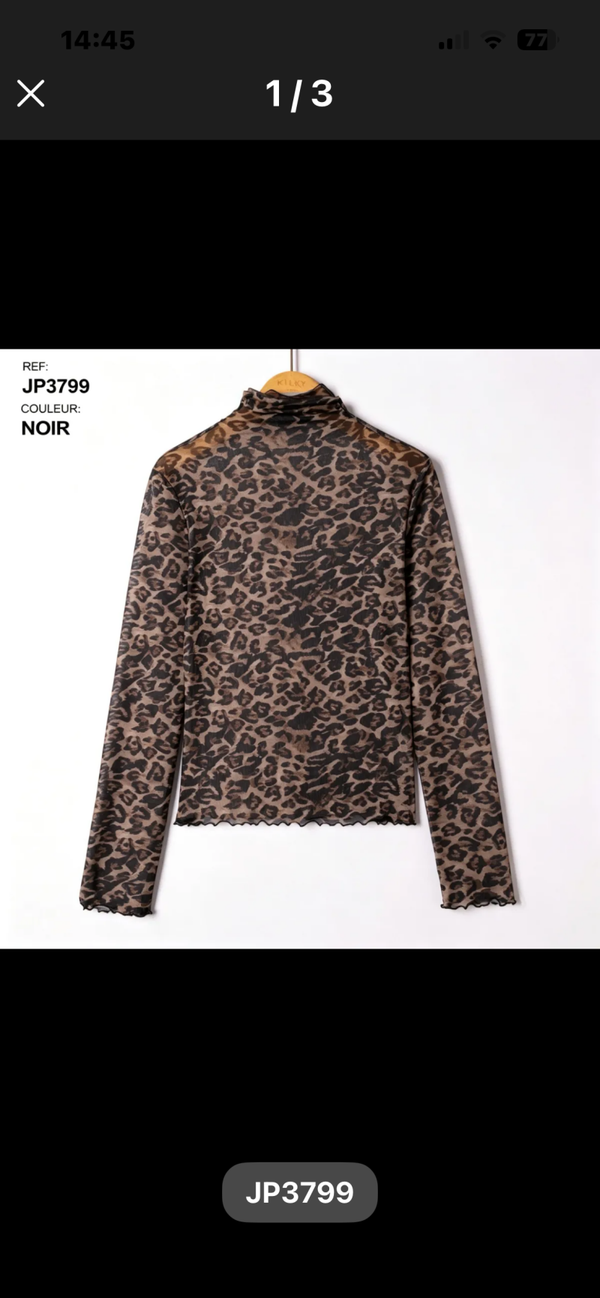 Bo see-through longsleeve leo