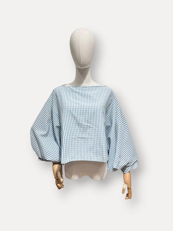 Kaatje blouse vichy light blue