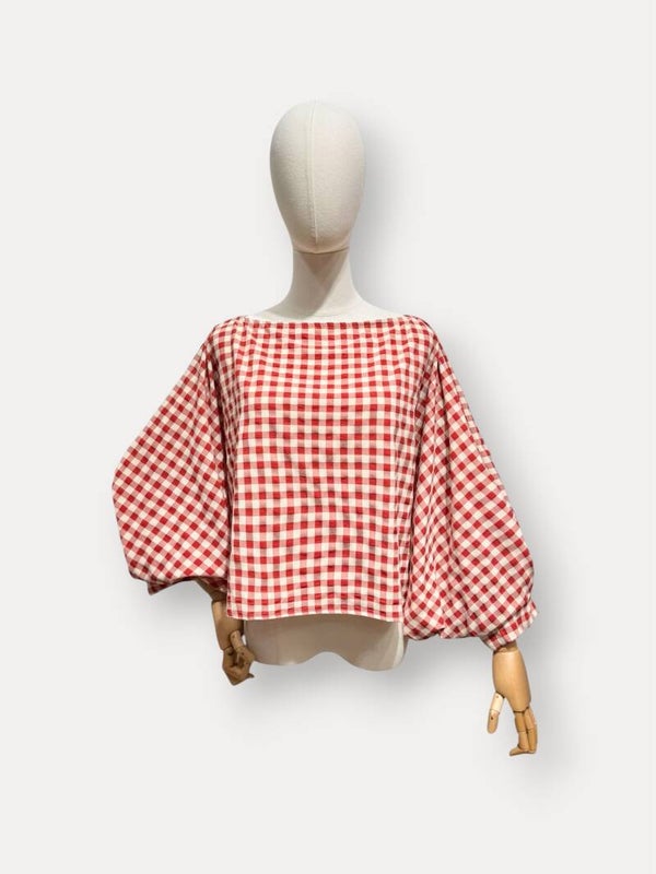 Kaatje blouse vichy red