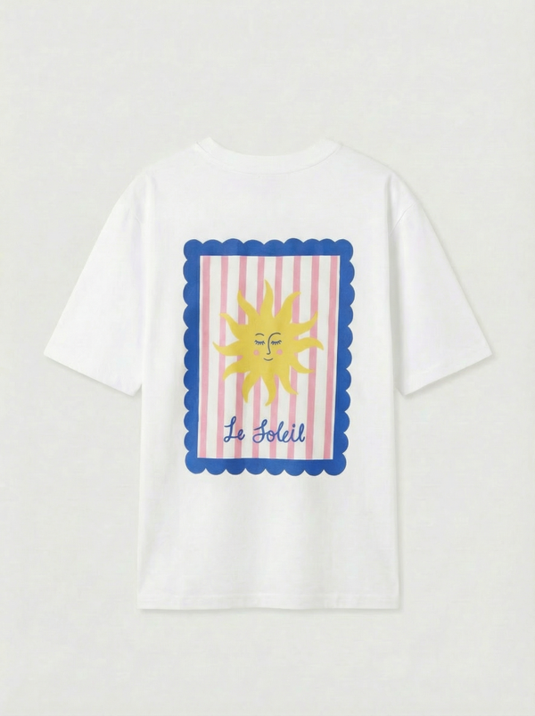 Sunny t-shirt white ‘le soleil’