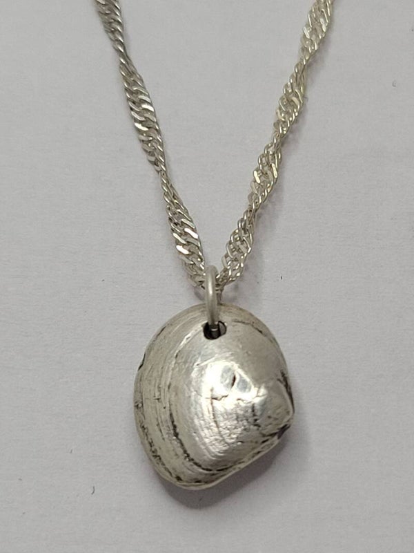 Pure Silver Small Complete Baltic Tellin Pendant