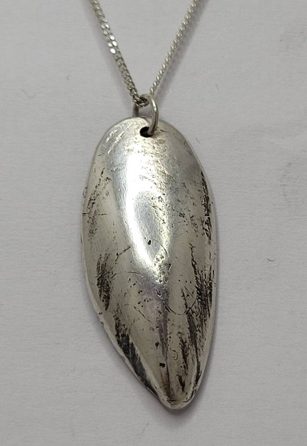 Pure Silver Half Mussel shell Pendant