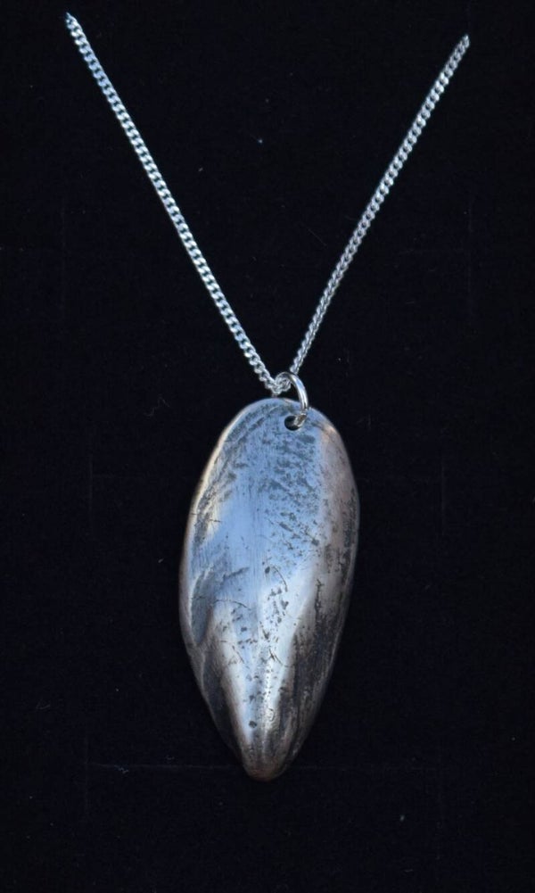 Pure Silver Muscle Shell Pendant