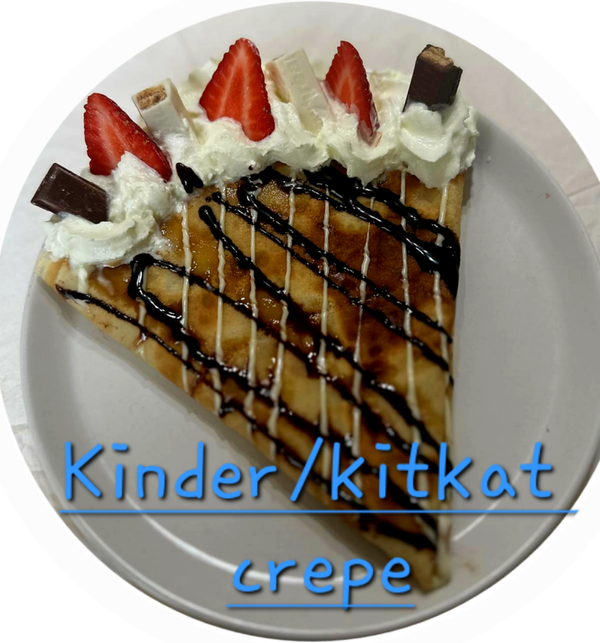 Kinder/kitkat crepe