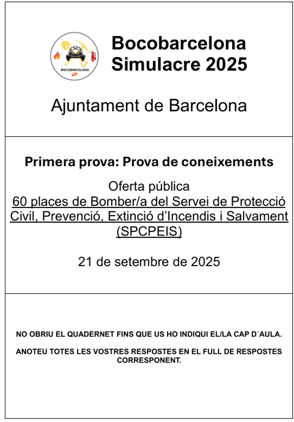Simulacre Bombers Barcelona 2025