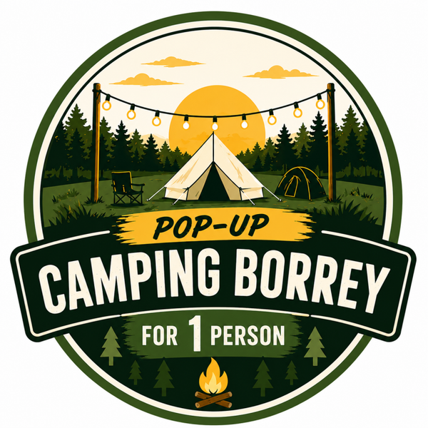 Camping pitch 1 person for 3 nights.