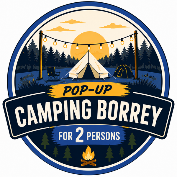 Camping pitch 2 persons for 2 nights.
