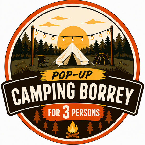 Camping pitch 3 persons for 3 nights.