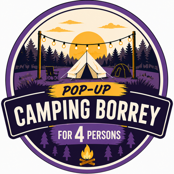 Camping pitch 4 persons for 2 nights.
