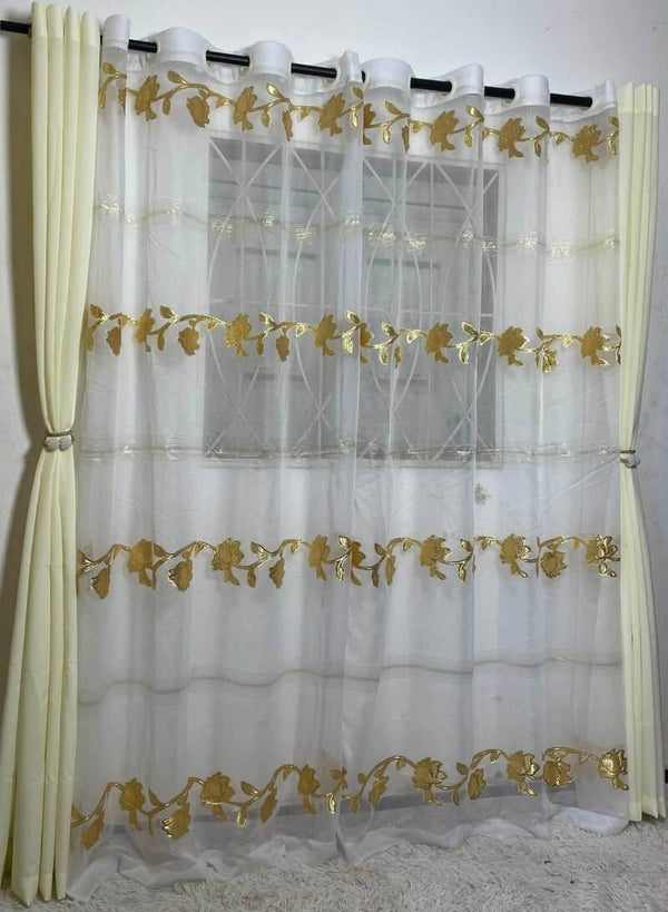 blanc cassé et jaune