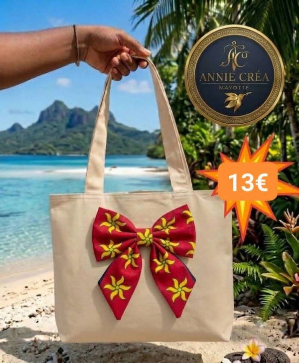 tote fleur ylang rouge