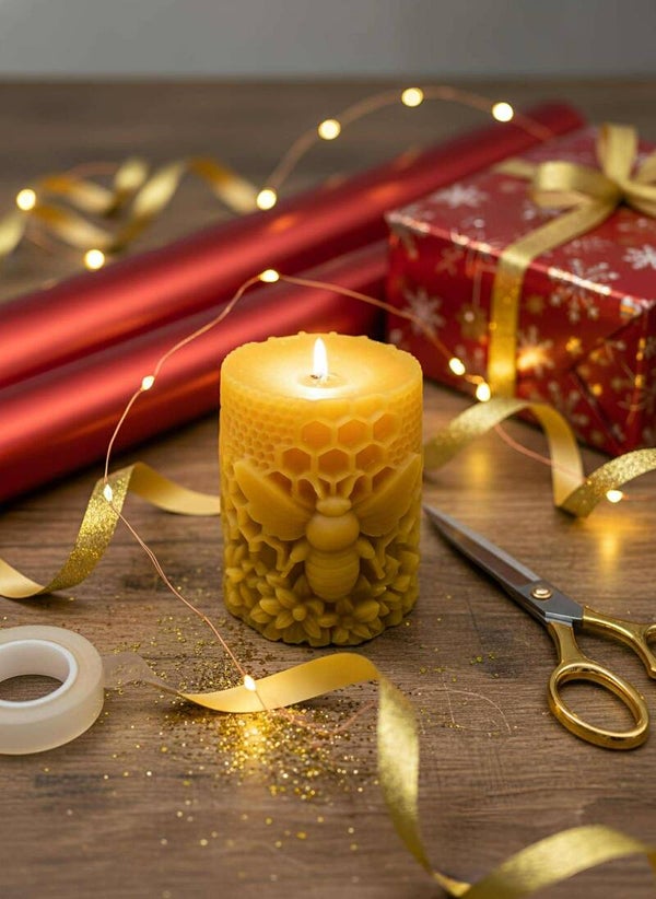 Honey Bee & HoneyComb Candle.