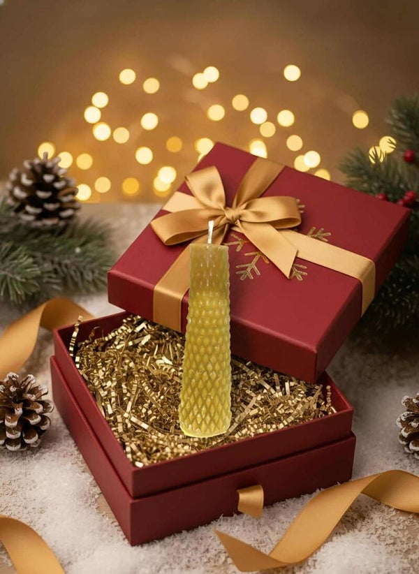 Textured Pillar Candle.