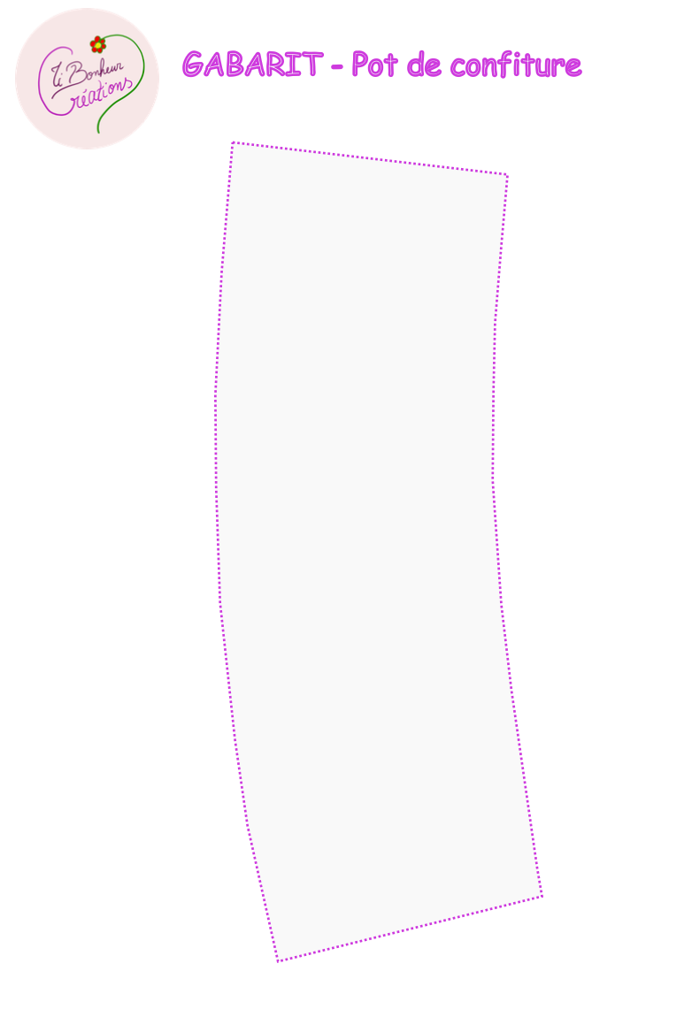 Gabarit vierge à plastifier d'un pot de confiture