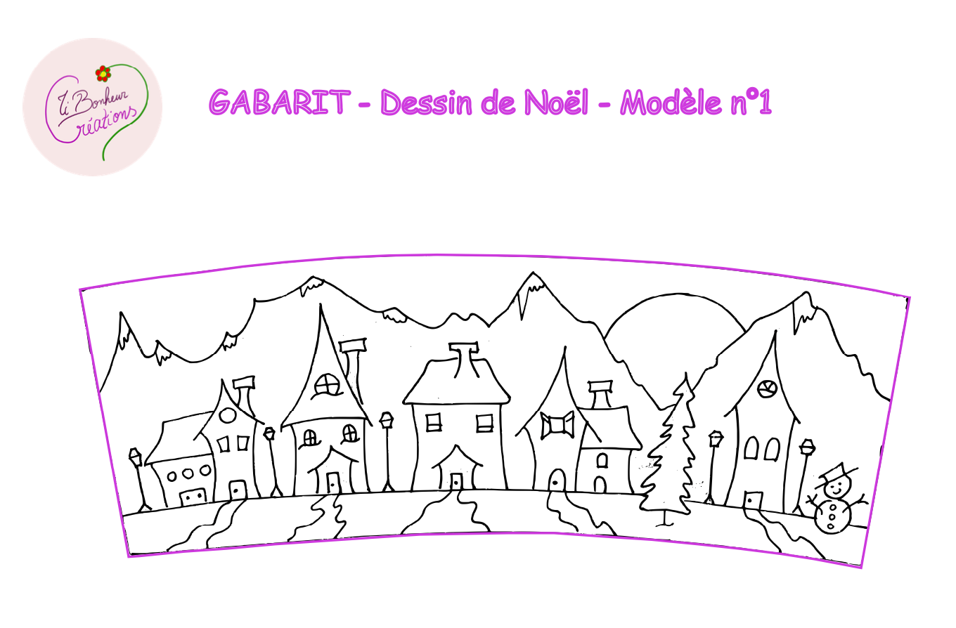 Modèle imprimable n°1 du " Photophore de Noël "