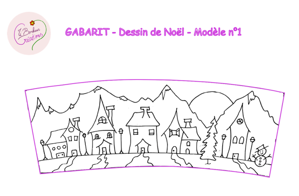 Modèle imprimable n°1 du " Photophore de Noël "