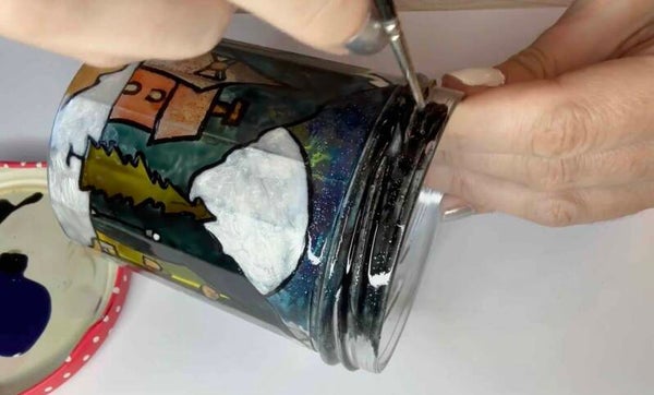 Vidéo " Photophore de Noël en faux vitrail "