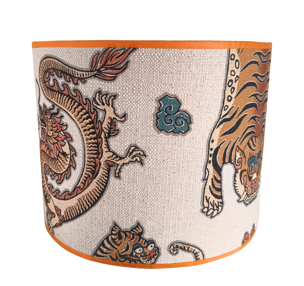 Lampenkap tijger en draak Ø 30 cm