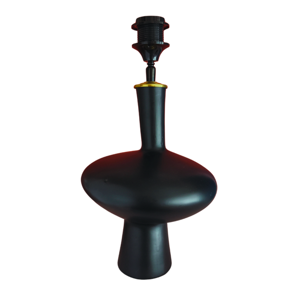 Lampenvoet zwart asymmetrisch