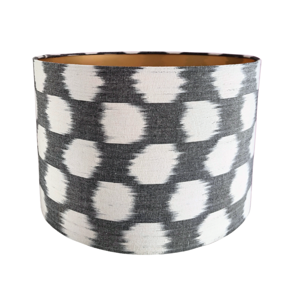 Lampenkap grijs met witte stip Ø 39 cm