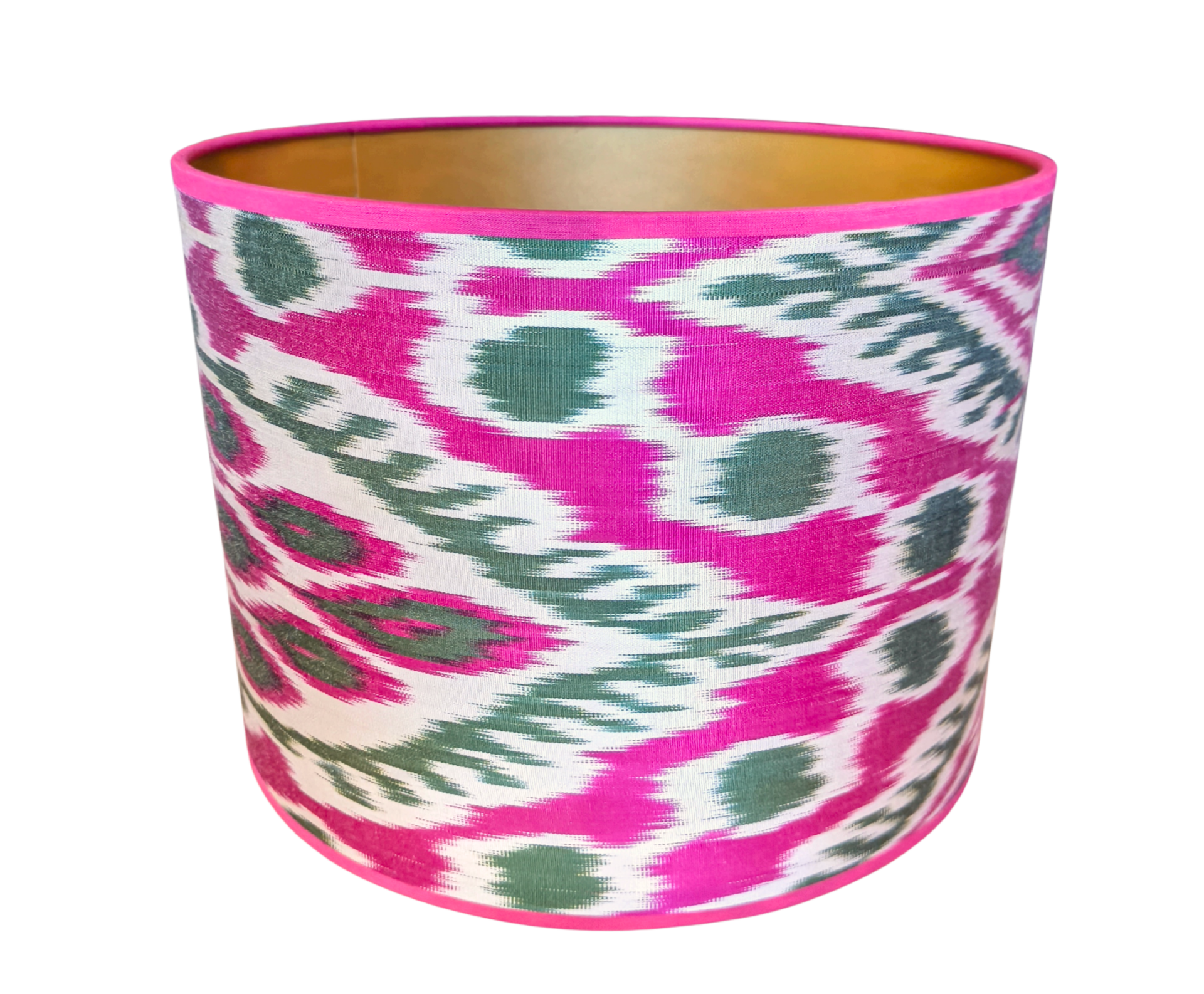 Lampenkap Ikat roze/groen Ø 30 cm