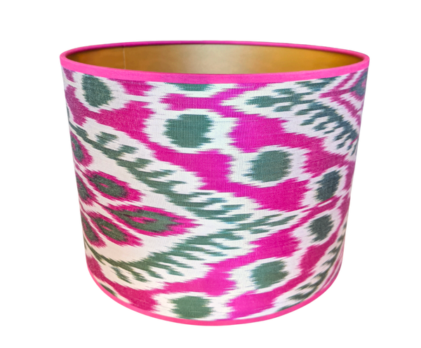 Lampenkap Ikat roze/groen Ø 30 cm