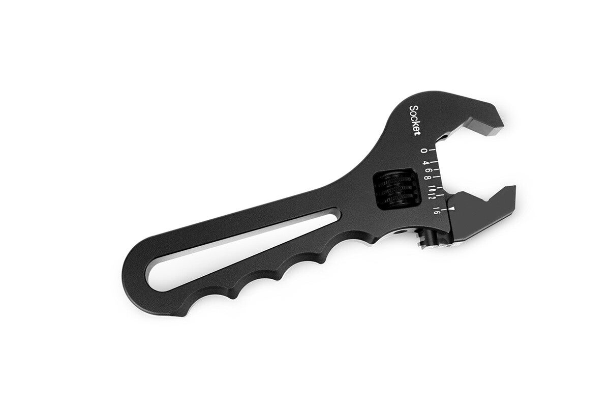 RaceFlux Anodized Aluminum Adjustable AN Wrench, -3AN to -16AN
