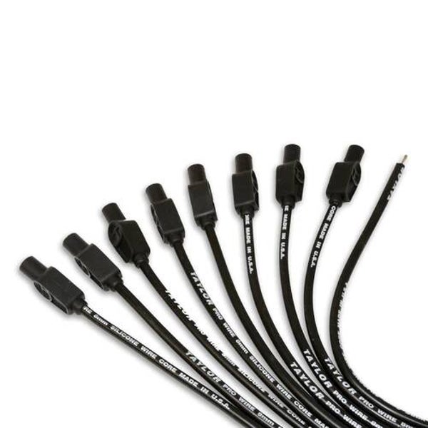 Taylor 8mm Pro TCW plug wire set, 180° universal 8-cyl