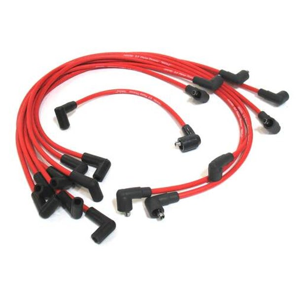 Pertronix Flame-Thrower 8mm MAGx2 red Chevrolet marine wires, 90° boots