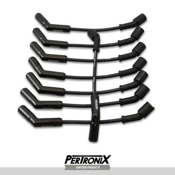 Pertronix Flame-Thrower 8mm MAGx2 black ceramic 45° boot wires, LS