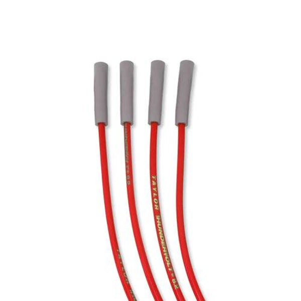 Taylor 8.2mm Thundervolt plug wire set, 180°, red, universal 4-cyl