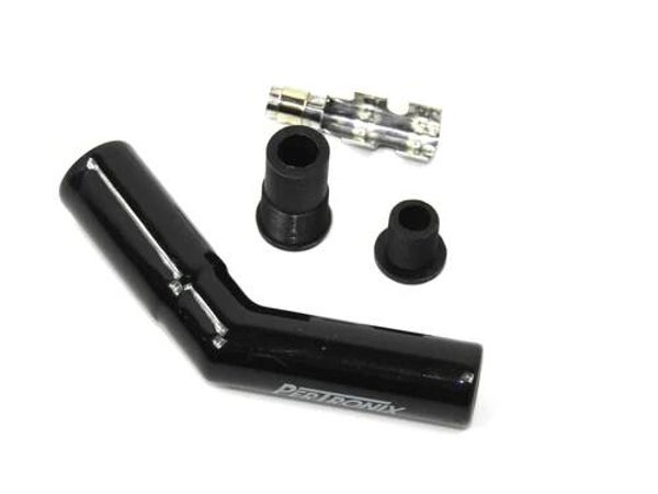 Pertronix black ceramic spark plug boot,  45°