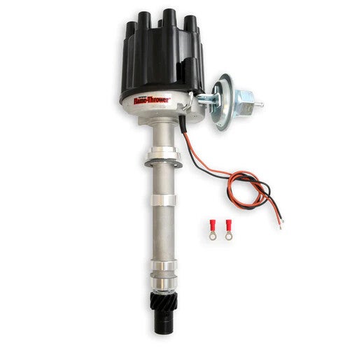Pertronix Flame-Thrower III Stock-look  cast distributor Chevrolet SB-BB, with vacuüm advance.