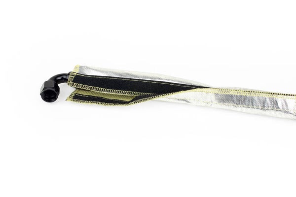 RaceFlux 1.25" Max ID Stitched Aluminized Kevlar Velcro Hose Sleeve