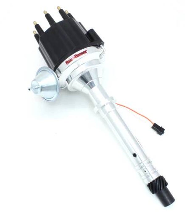 Pertronix Flame-Thrower billet magnetic trigger distributor Chevrolet SB/BB with vacuüm advance.