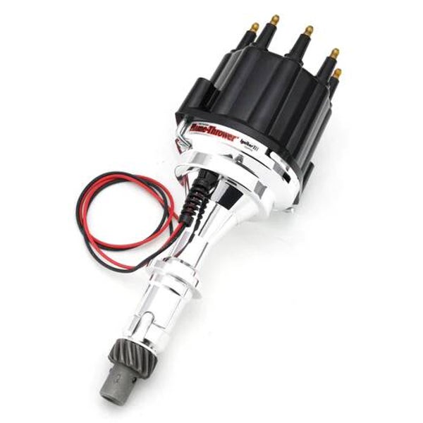 Pertronix Flame-Thrower billet Ignitor III distributor Pontiac V8, non vacuüm advance.