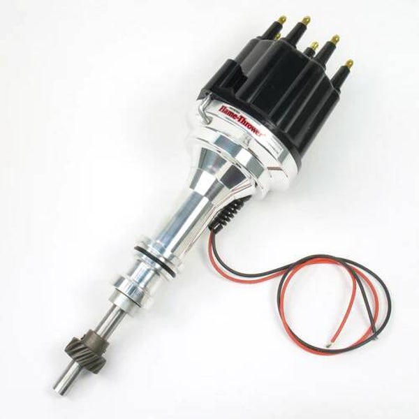 Pertronix Flame-Thrower billet Ignitor III distributor Ford 351W, non vacuüm advance.