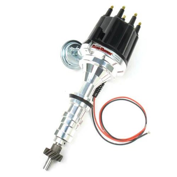 Pertronix Flame-Thrower billet Ignitor III distributor Ford 352-428 FE, with vacuüm advance.