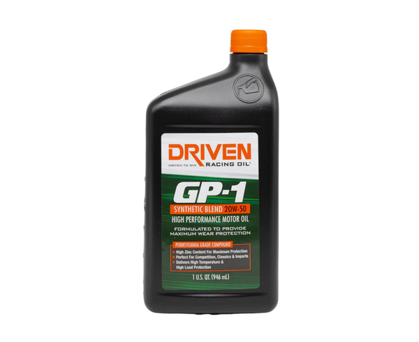 Driven GP-1 Synthetic Blend High-Performance Oil, 20W-50, 1 Quart